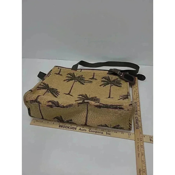 Stratus Ricardo Beverly Hills Tapestry Tote Bag Palm Trees Zipper - Picture 4 of 7